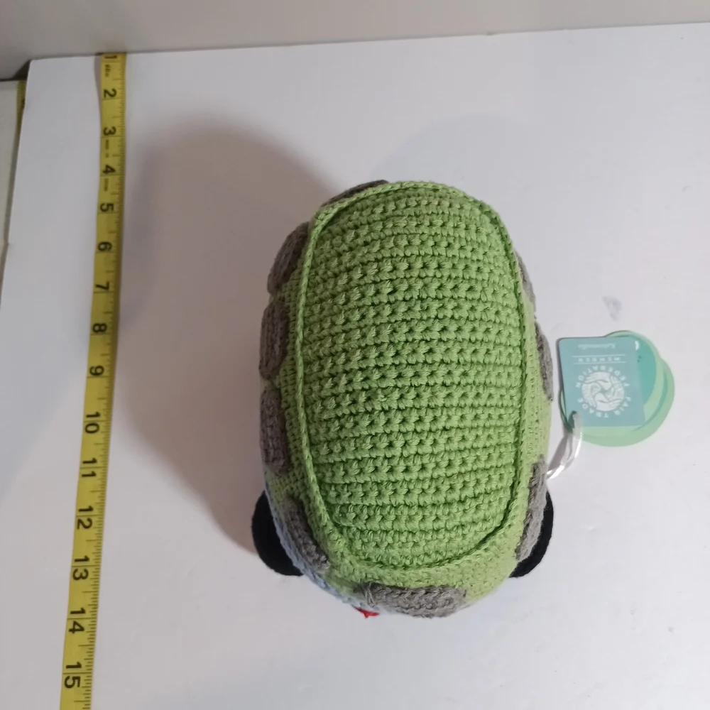 Pebble Crochet Toy Bus Baby Rattle Camper Volkswagon Van New